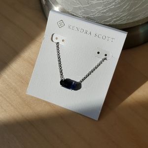 Rare Ever Silver Pendant Necklace in Cobalt